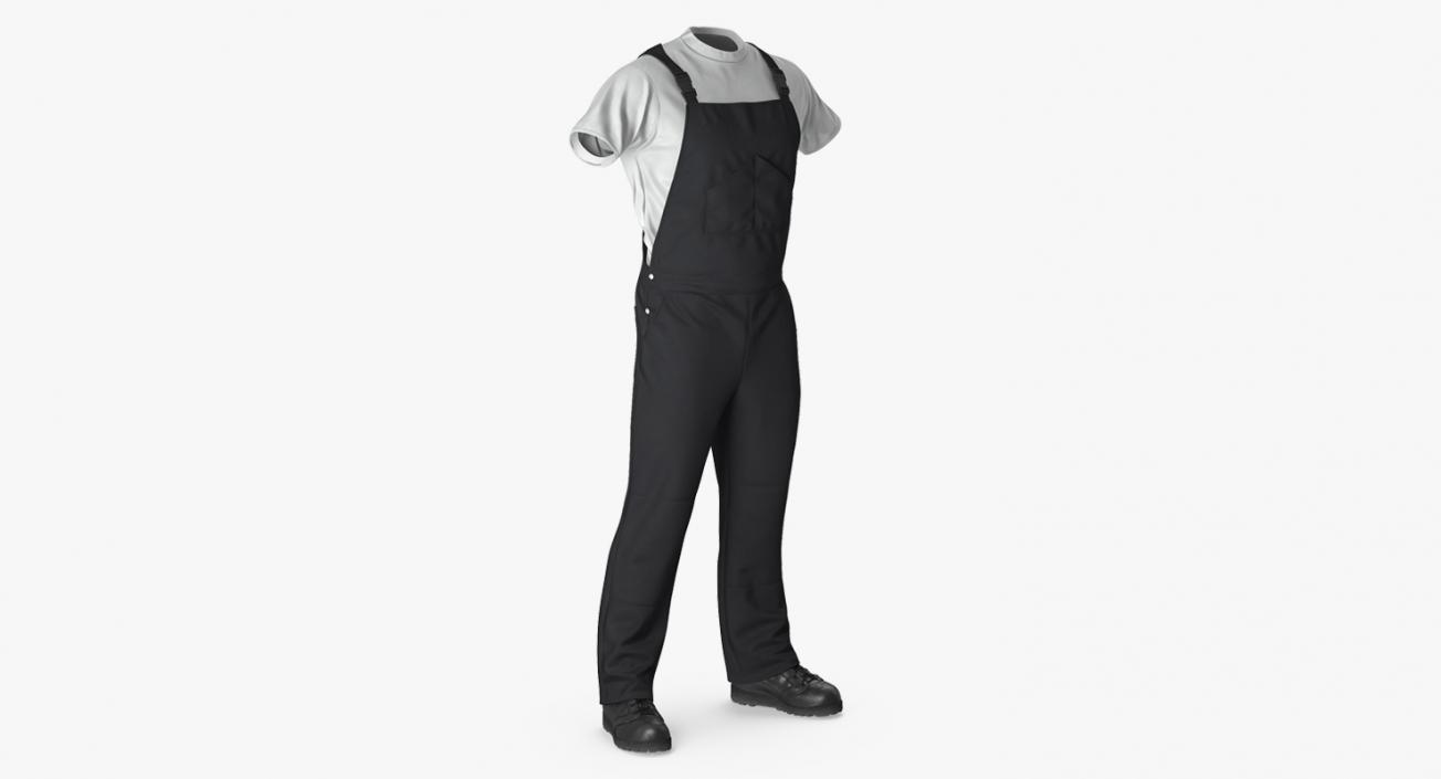 3D model Mens Work Wear Black