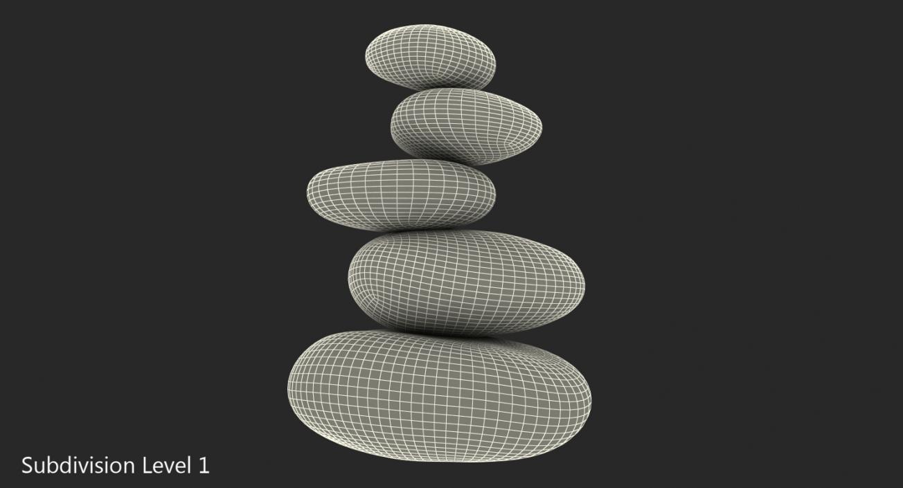 3D Zen Stones Stack