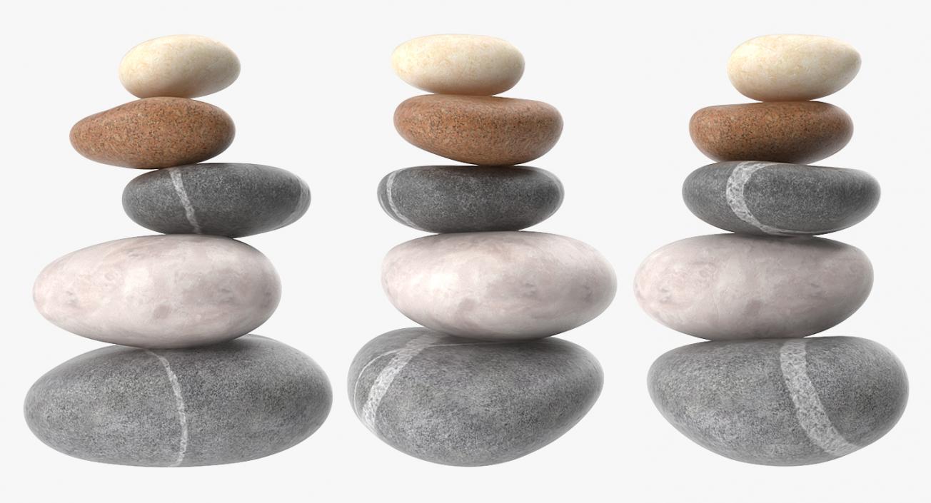 3D Zen Stones Stack