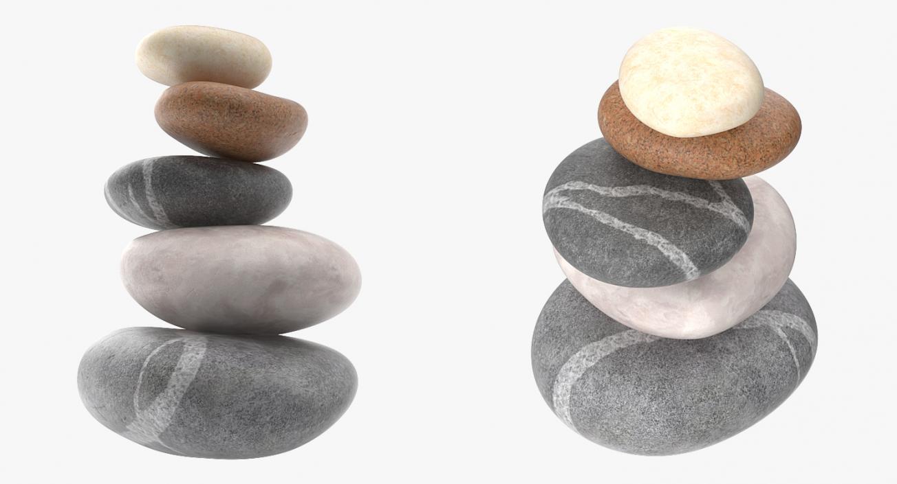 3D Zen Stones Stack