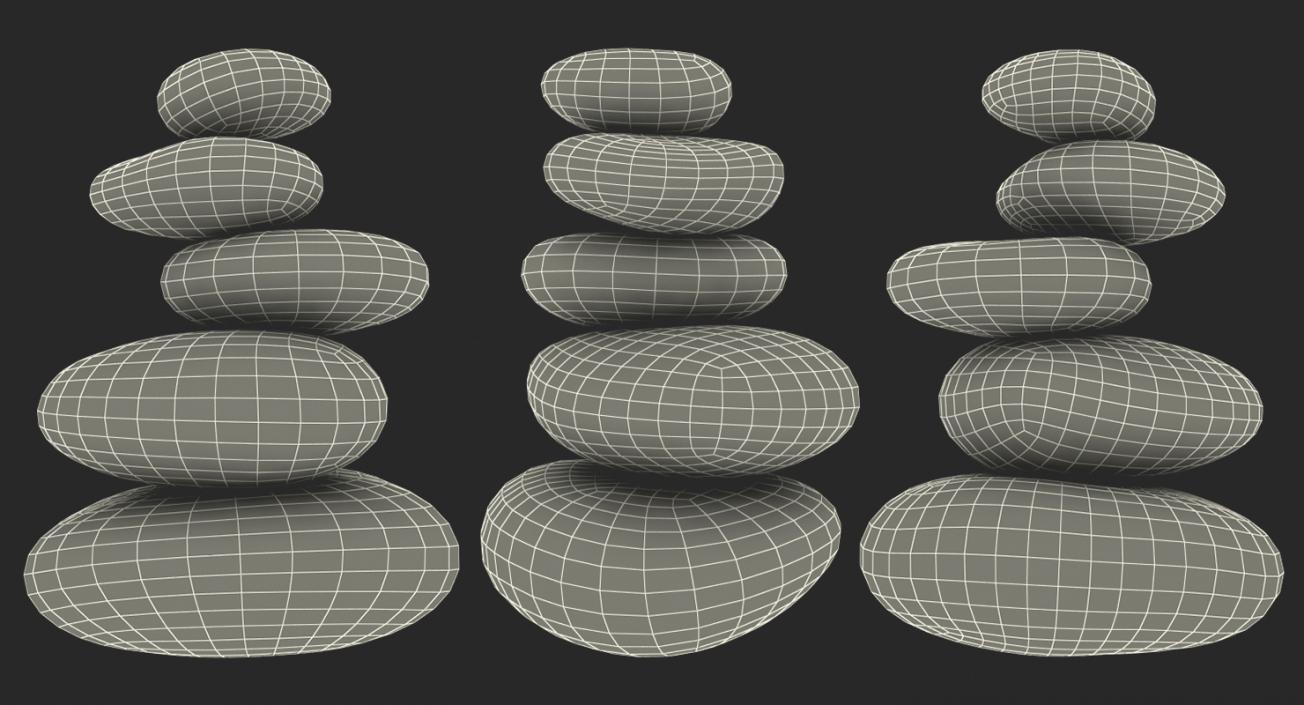 3D Zen Stones Stack