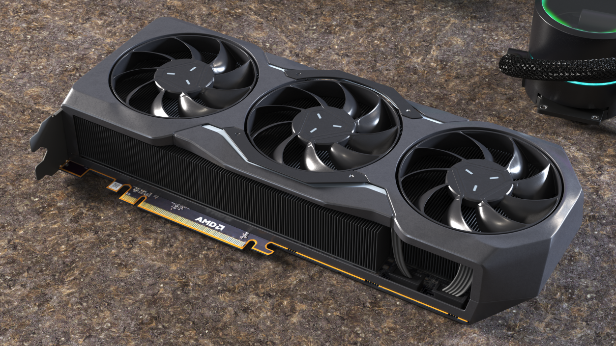 AMD 7900 Series Graphics Card 3D model