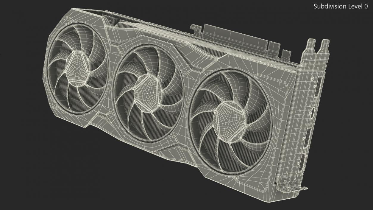 AMD 7900 Series Graphics Card 3D model