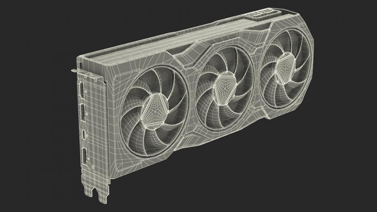 AMD 7900 Series Graphics Card 3D model