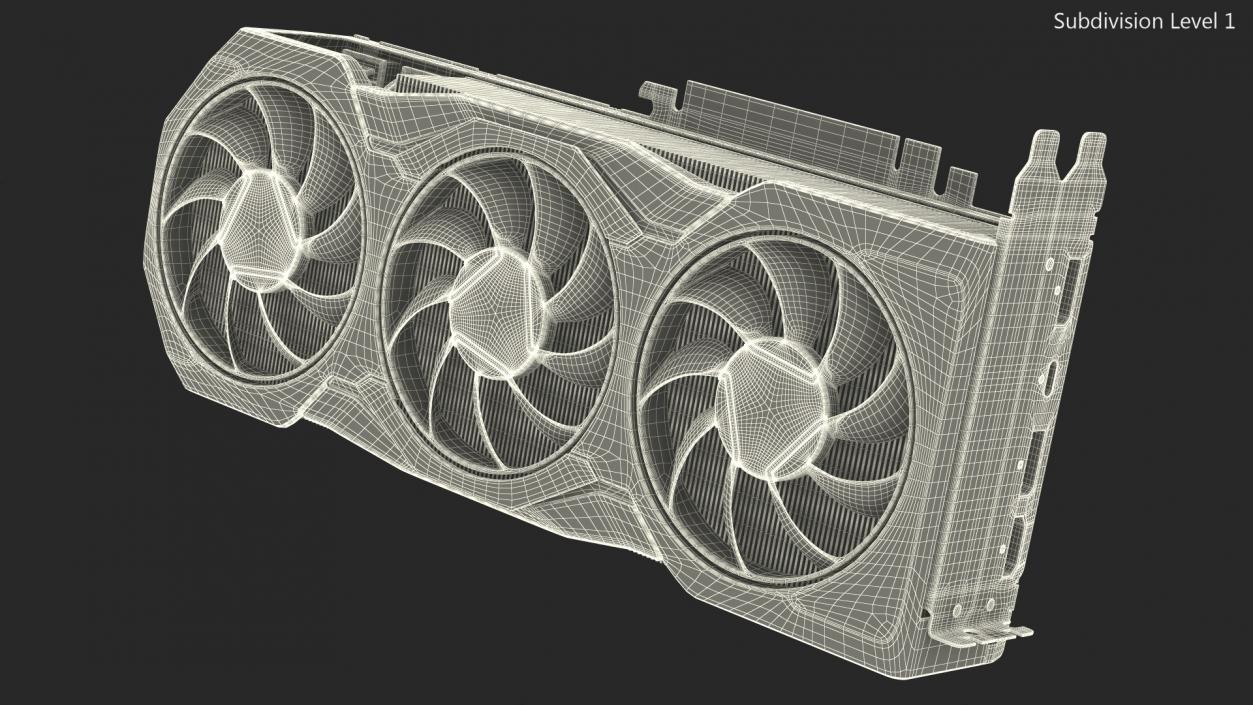 AMD 7900 Series Graphics Card 3D model