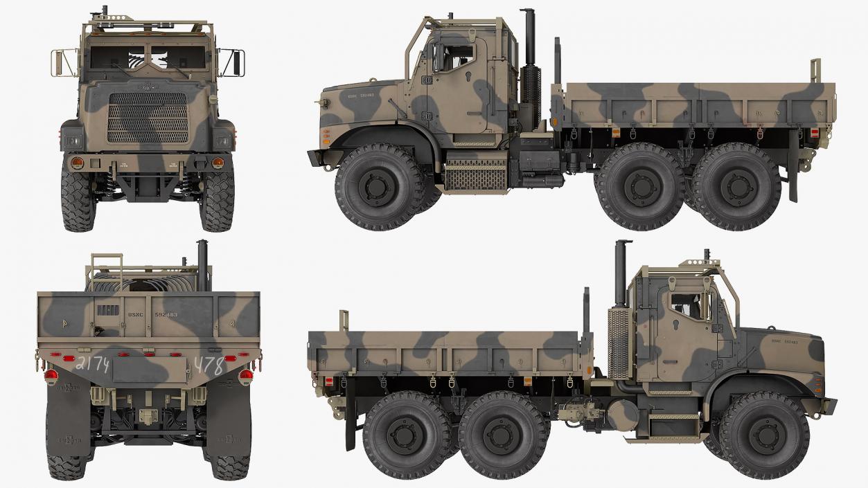 OshKosh MTVR MK23 Sand Camo 3D