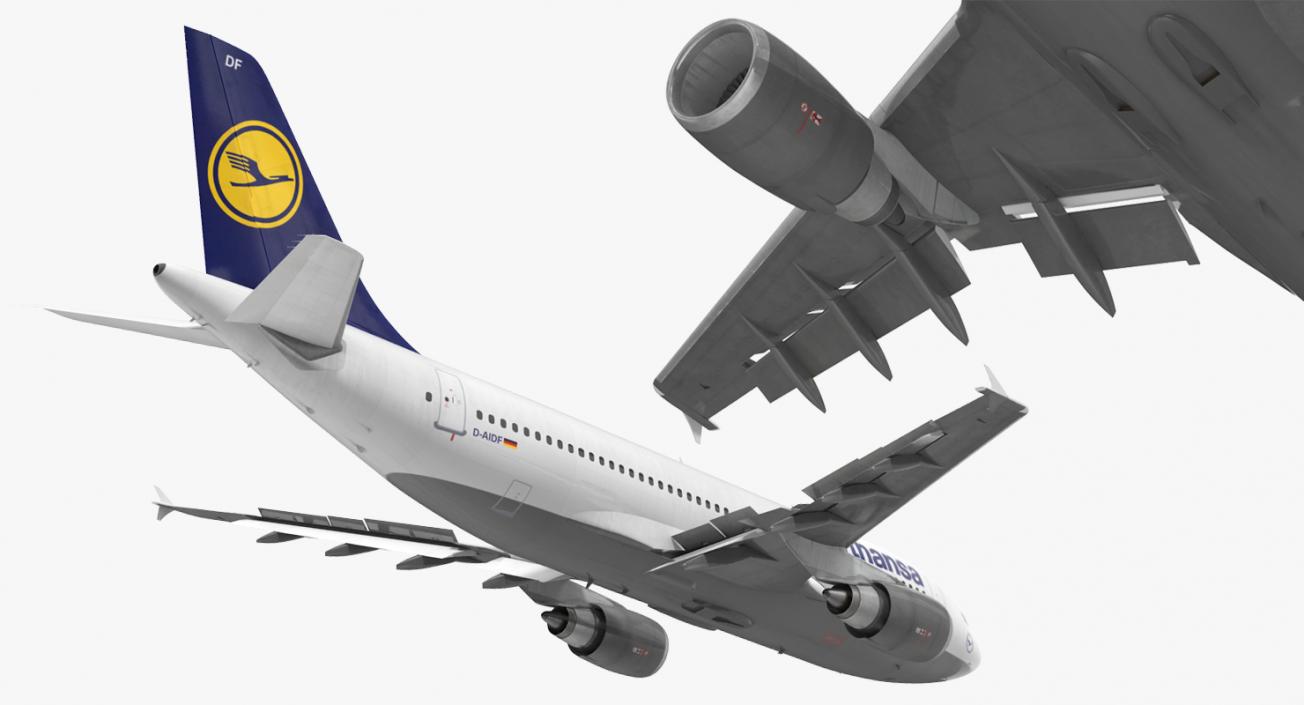 Airbus A310-300 Lufthansa Rigged 3D