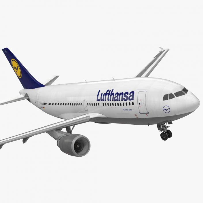 Airbus A310-300 Lufthansa Rigged 3D