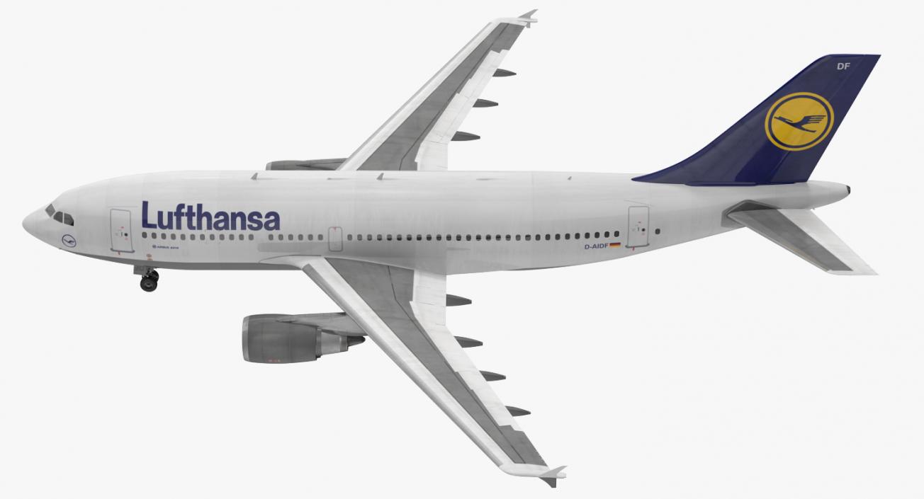 Airbus A310-300 Lufthansa Rigged 3D