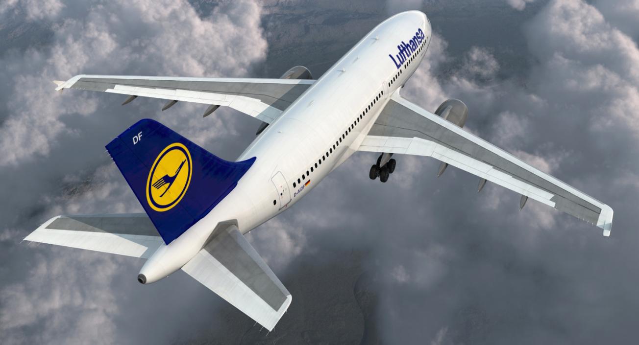 Airbus A310-300 Lufthansa Rigged 3D