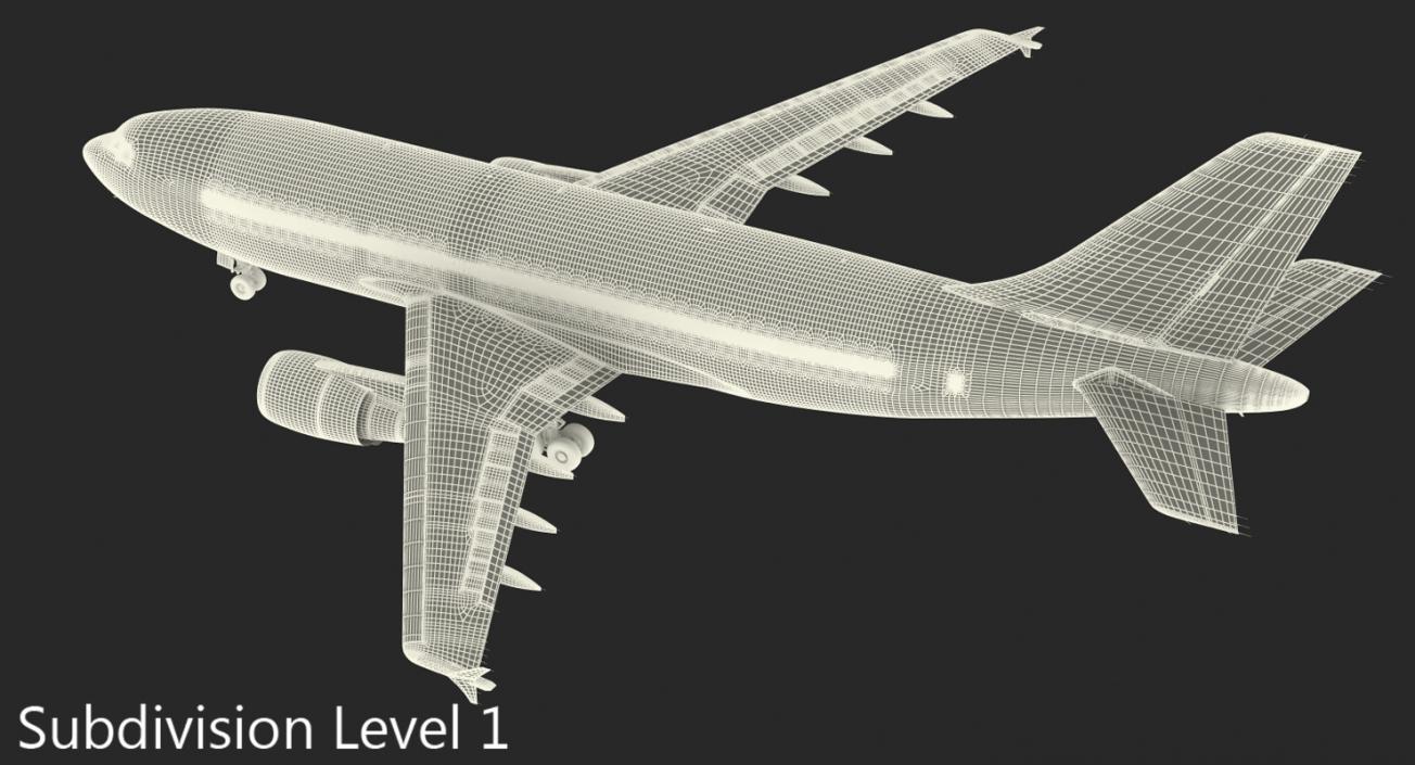 Airbus A310-300 Lufthansa Rigged 3D