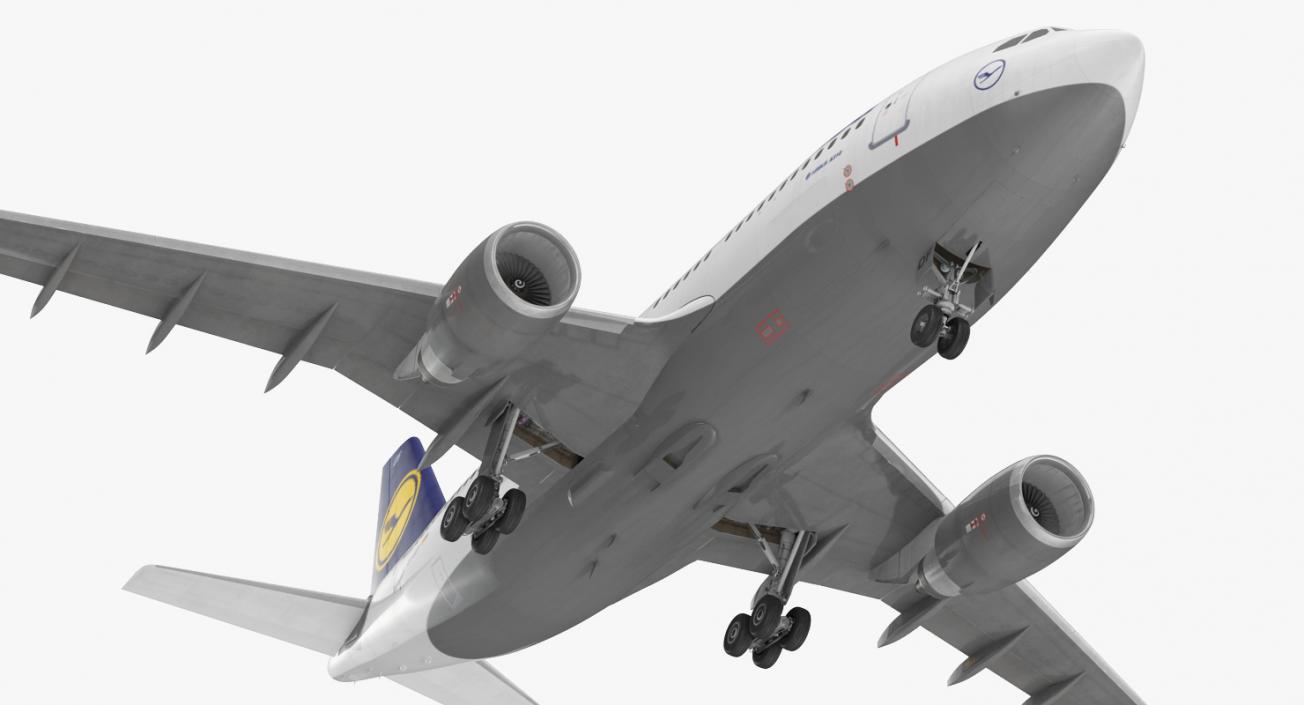 Airbus A310-300 Lufthansa Rigged 3D