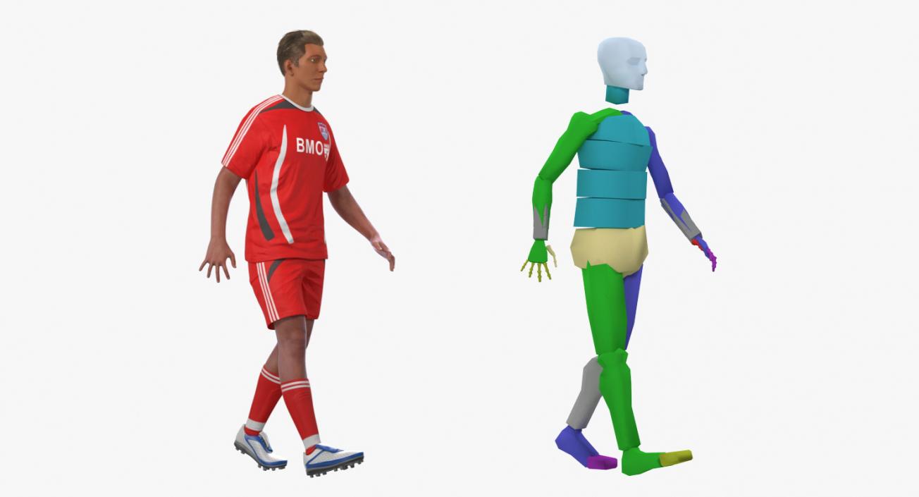 Soccer Players Rigged 3D Models Collection 3D