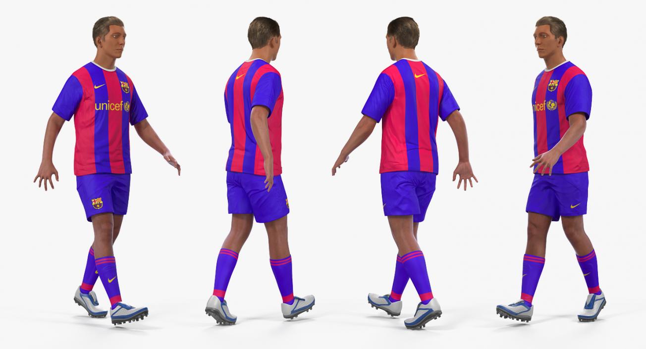 Soccer Players Rigged 3D Models Collection 3D