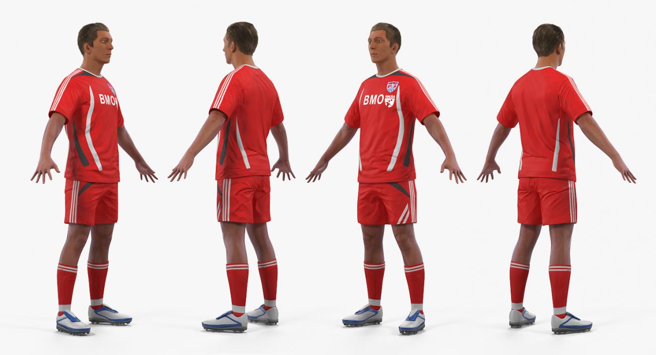 Soccer Players Rigged 3D Models Collection 3D