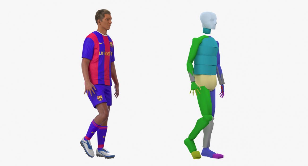 Soccer Players Rigged 3D Models Collection 3D