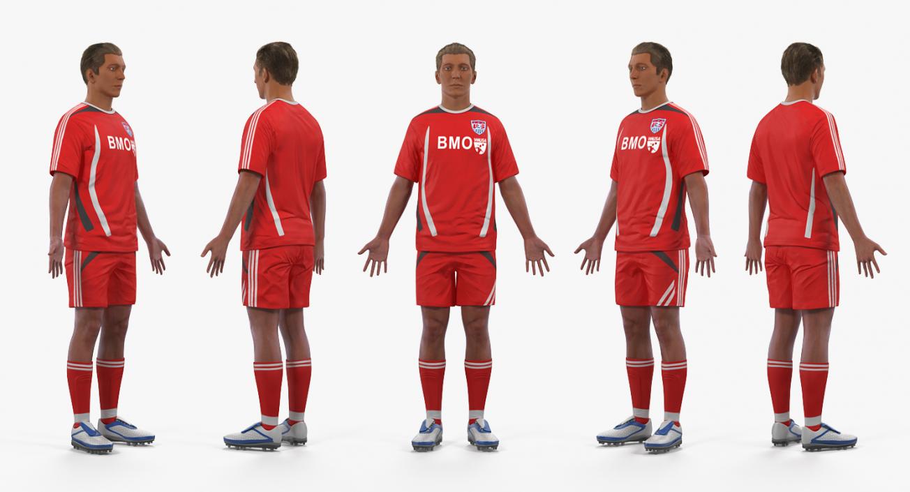 Soccer Players Rigged 3D Models Collection 3D