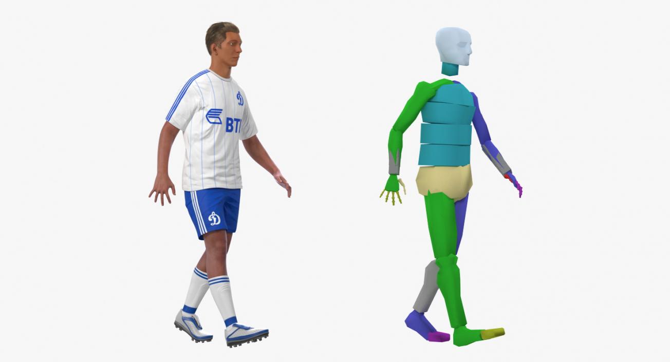 Soccer Players Rigged 3D Models Collection 3D