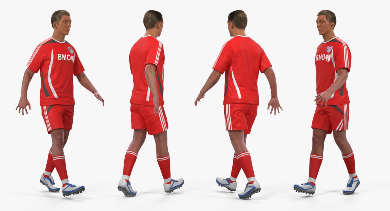 Soccer Players Rigged 3D Models Collection 3D