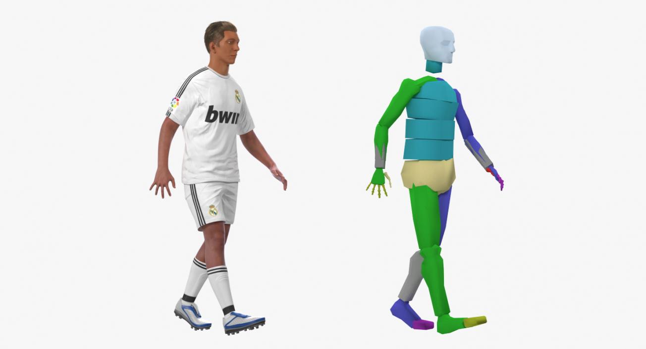 Soccer Players Rigged 3D Models Collection 3D