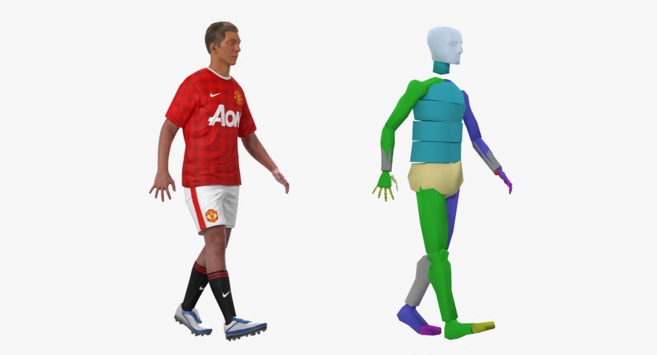 Soccer Players Rigged 3D Models Collection 3D