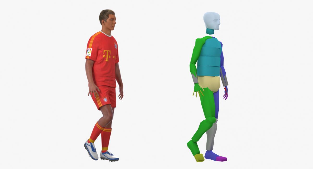 Soccer Players Rigged 3D Models Collection 3D