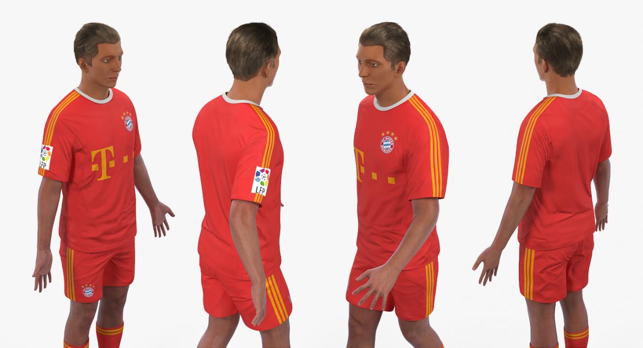 Soccer Players Rigged 3D Models Collection 3D