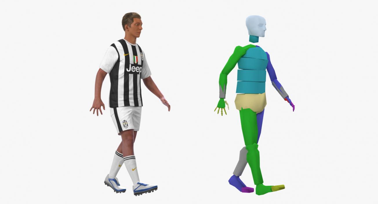 Soccer Players Rigged 3D Models Collection 3D