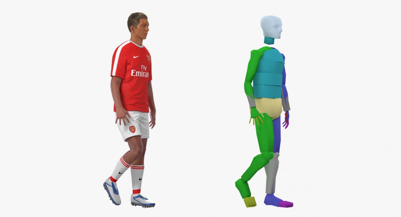 Soccer Players Rigged 3D Models Collection 3D