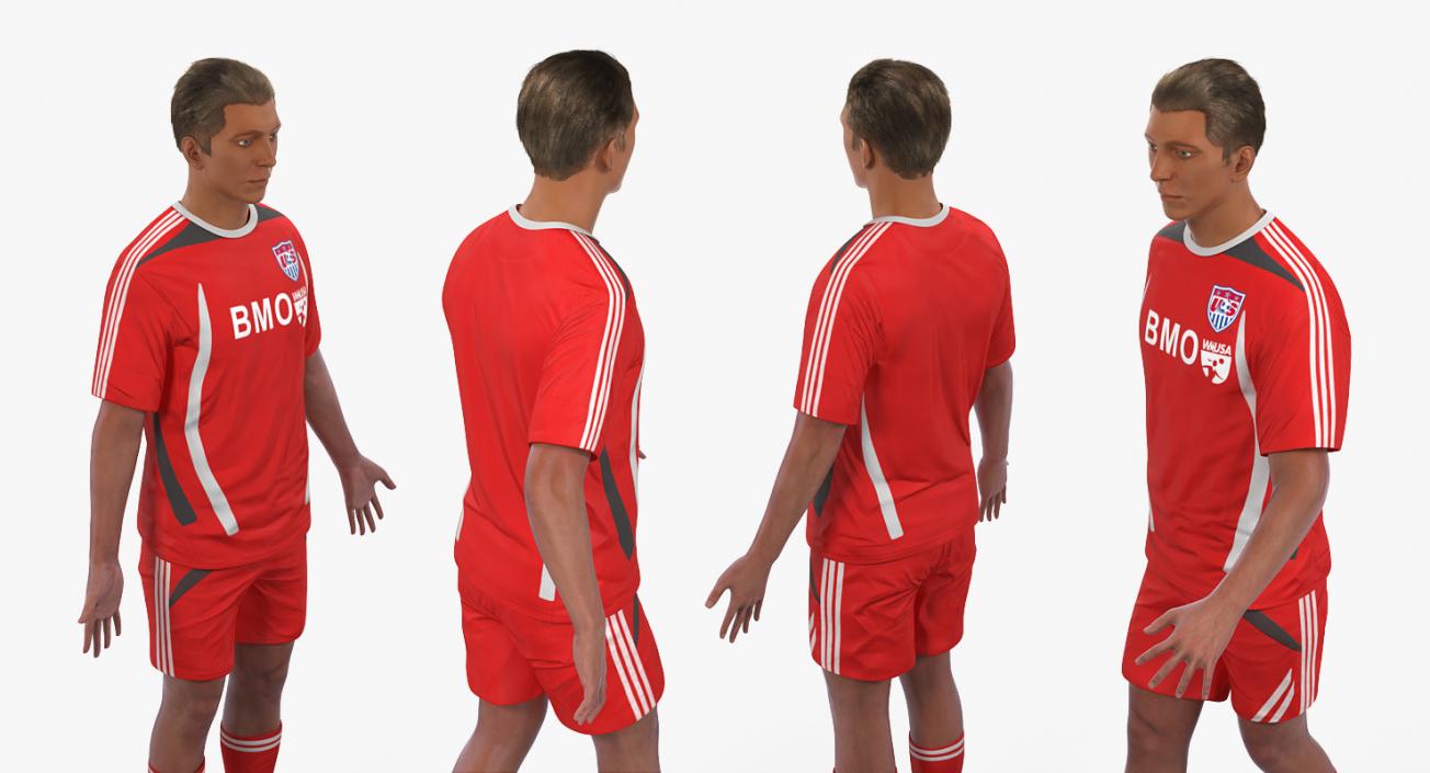 Soccer Players Rigged 3D Models Collection 3D