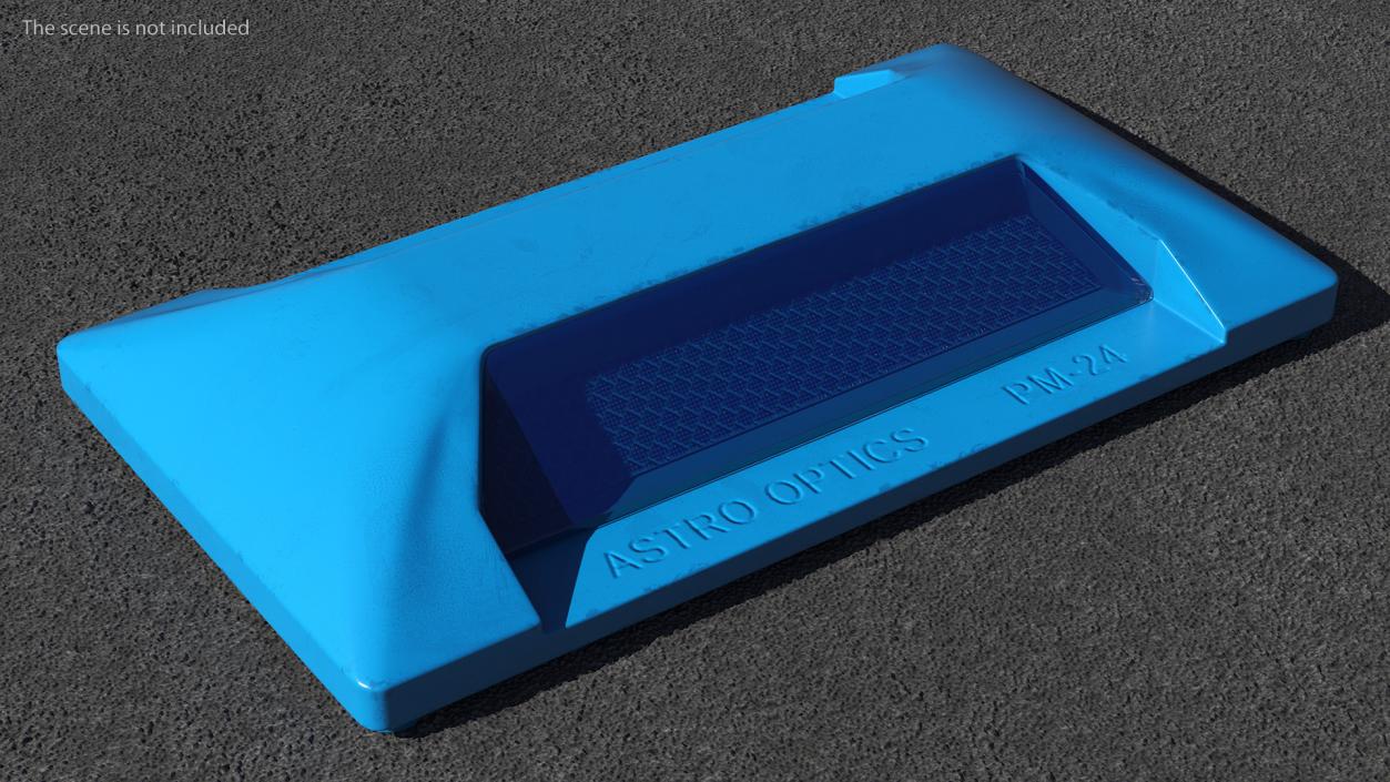 Removable Plastic Road Reflector Blue 3D