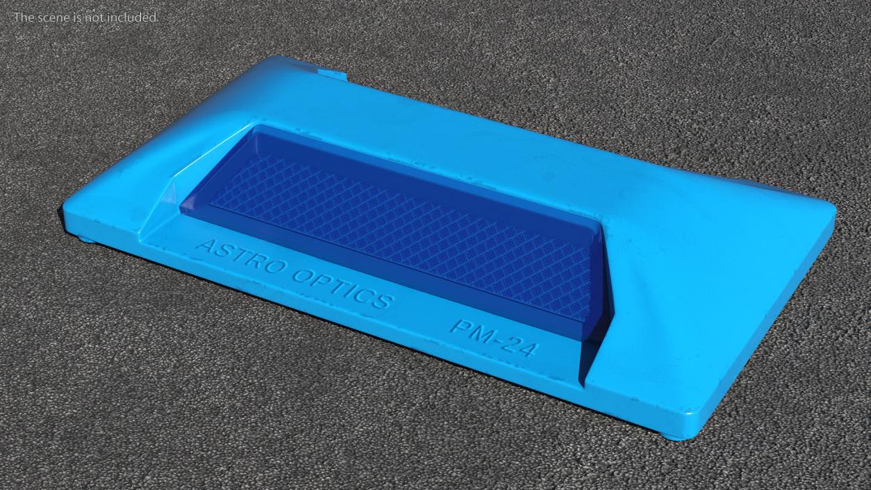 Removable Plastic Road Reflector Blue 3D