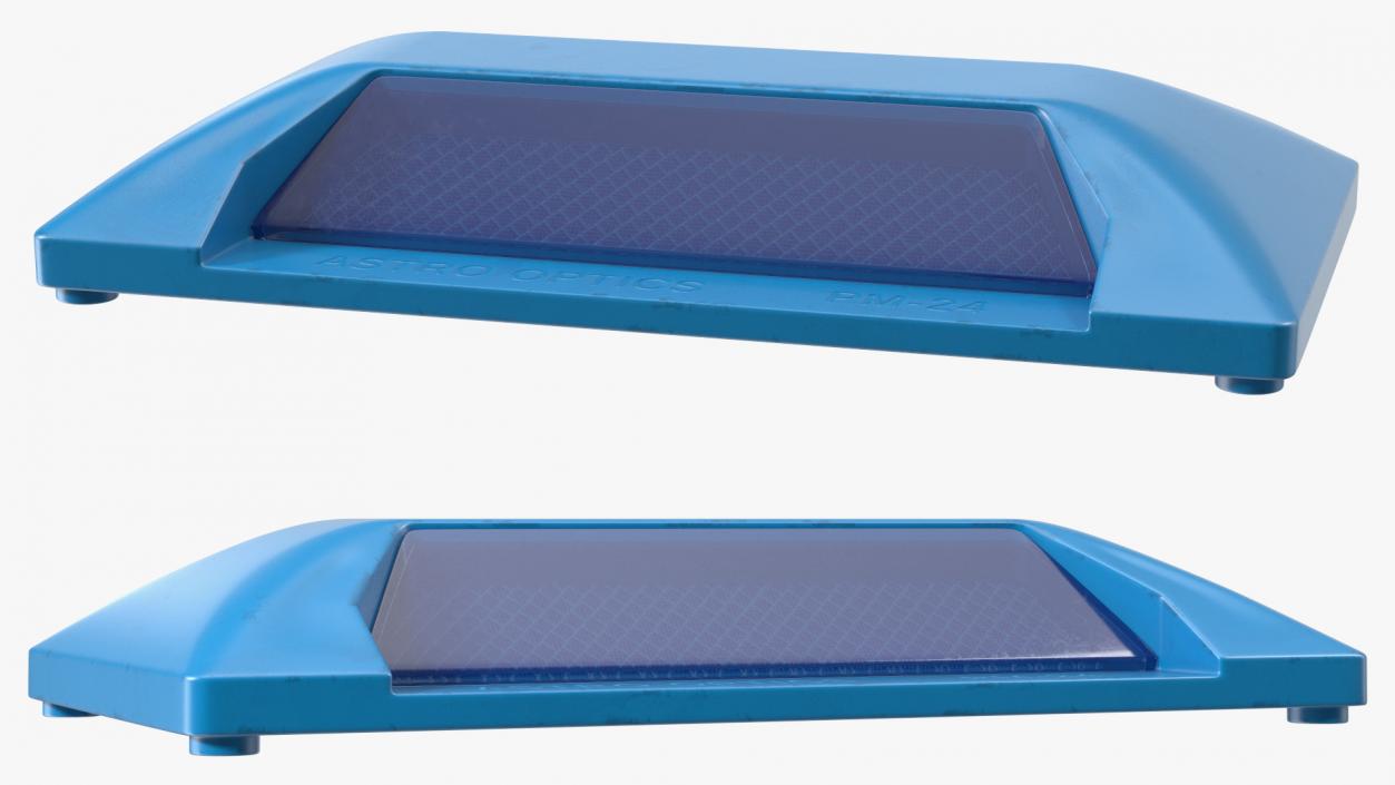 Removable Plastic Road Reflector Blue 3D