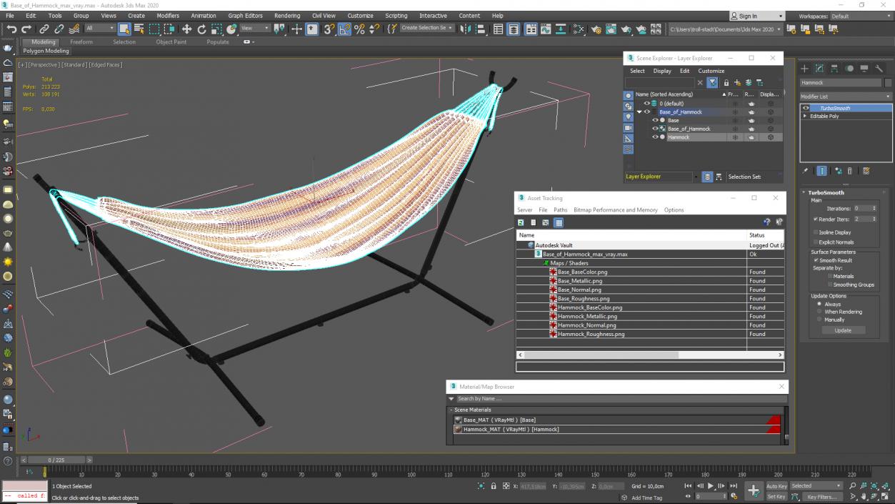 Base of Hammock 2 3D