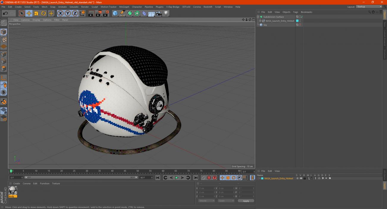 NASA Launch Entry Helmet 3D model