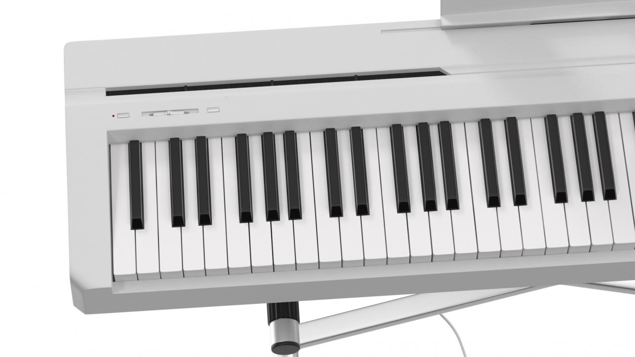 3D Stand Mounted Digital Piano White model