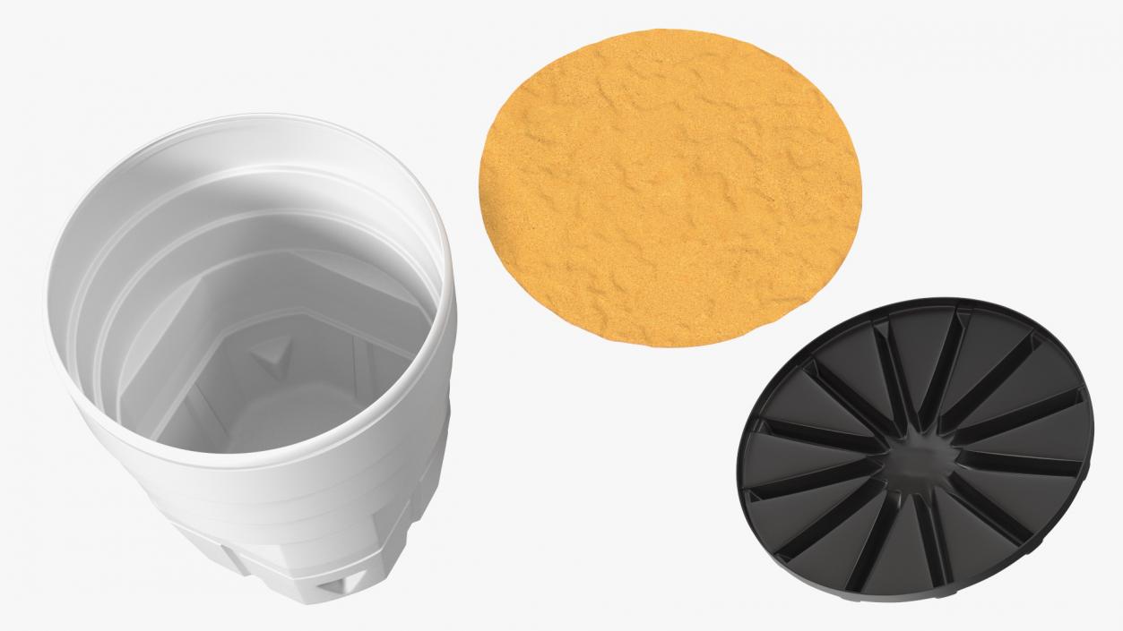 Opened White Sand Barrel 3D model