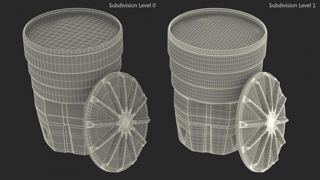 Opened White Sand Barrel 3D model