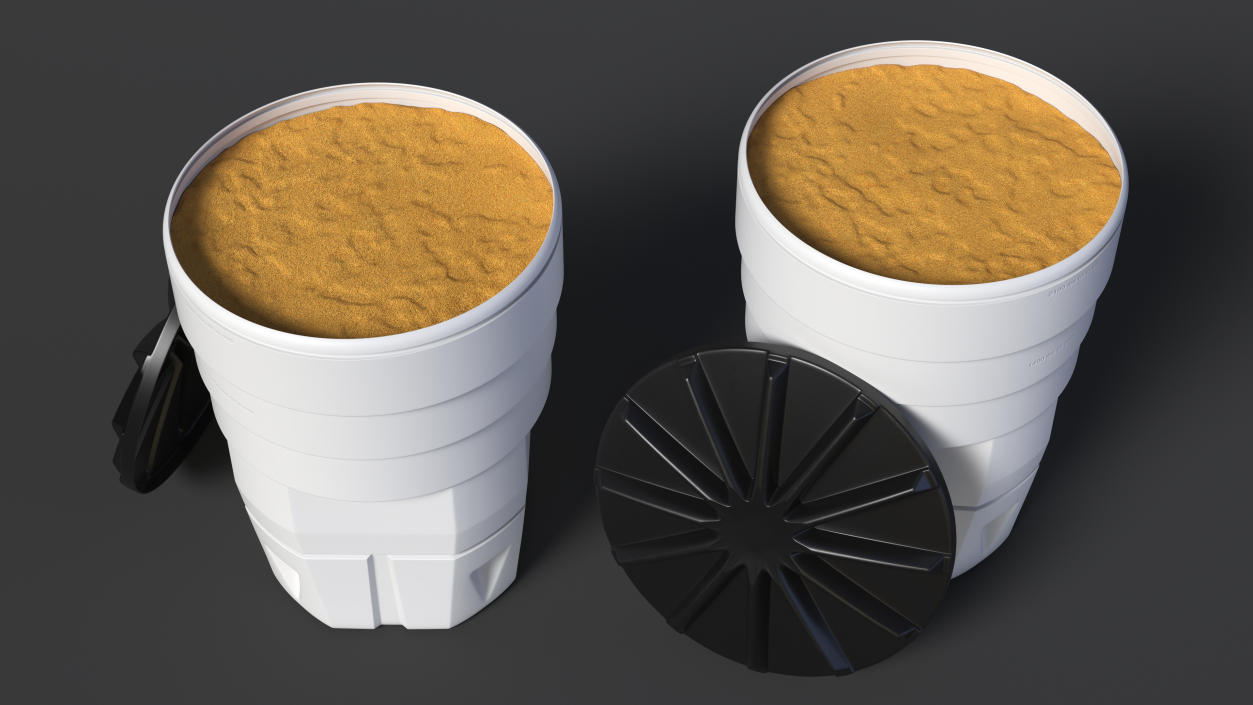 Opened White Sand Barrel 3D model