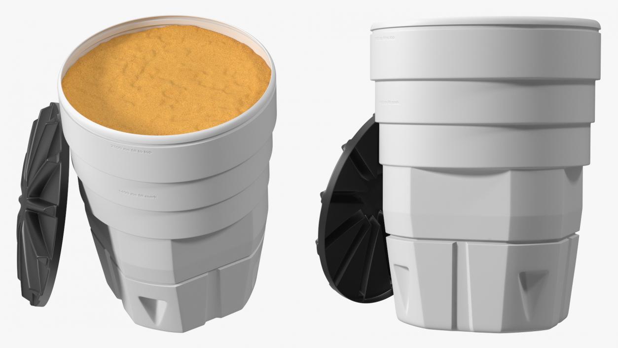 Opened White Sand Barrel 3D model