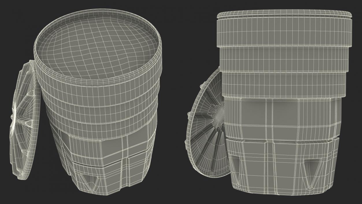 Opened White Sand Barrel 3D model