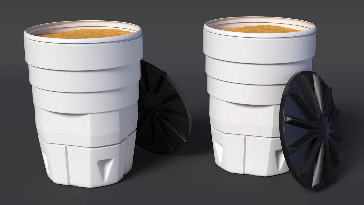 Opened White Sand Barrel 3D model