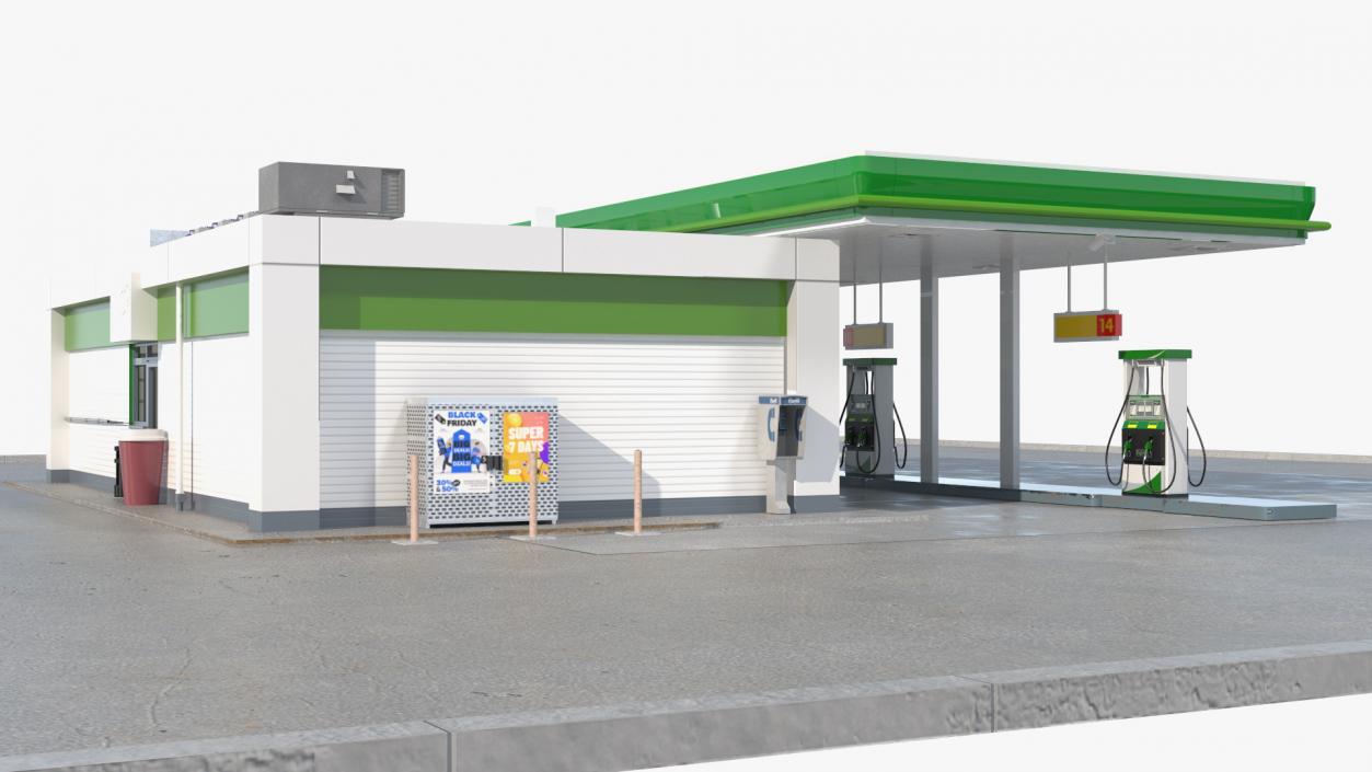 Filling Station Green Small 3D