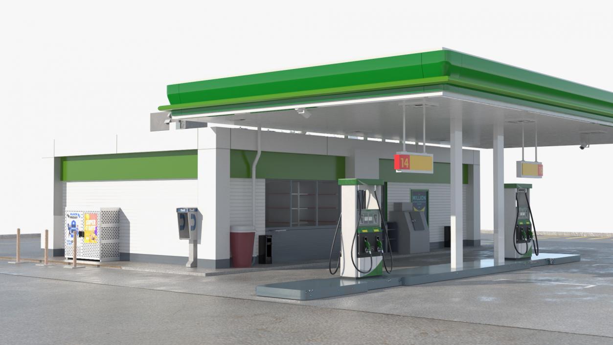 Filling Station Green Small 3D