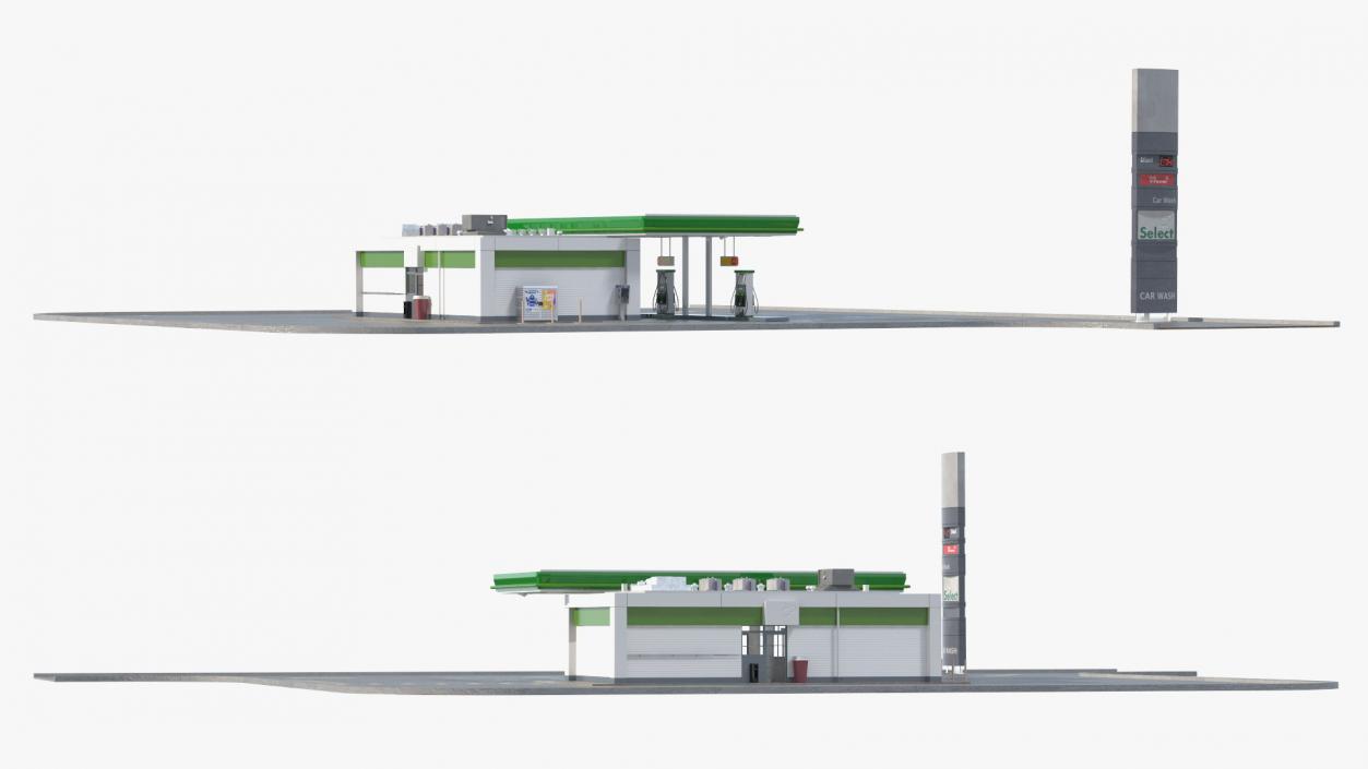 Filling Station Green Small 3D