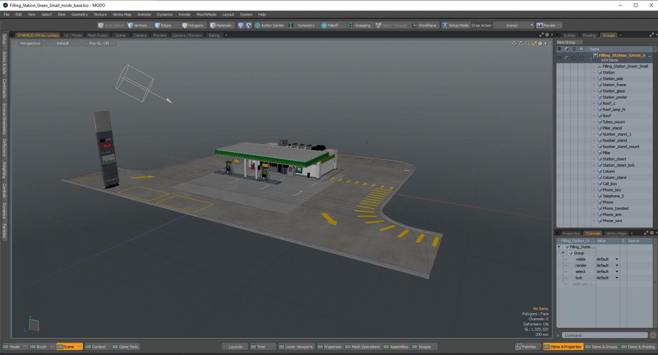 Filling Station Green Small 3D