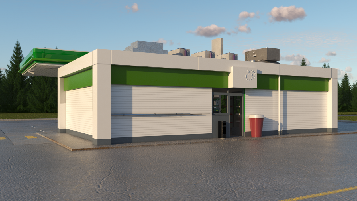 Filling Station Green Small 3D