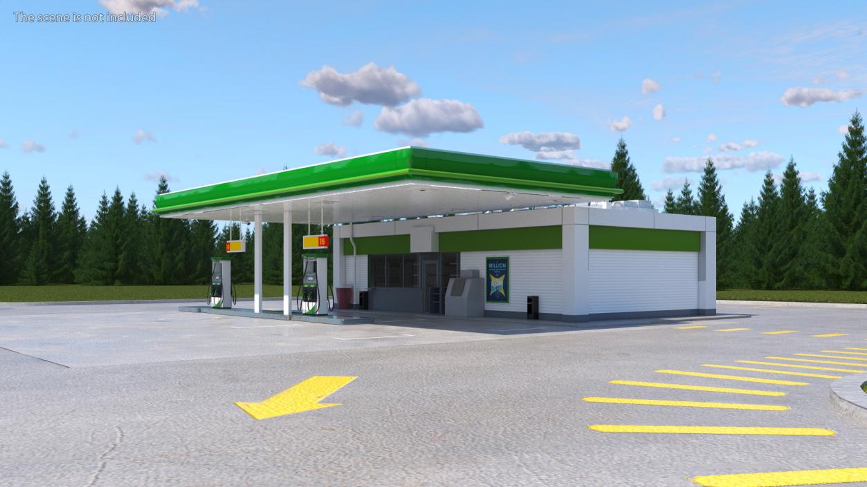 Filling Station Green Small 3D