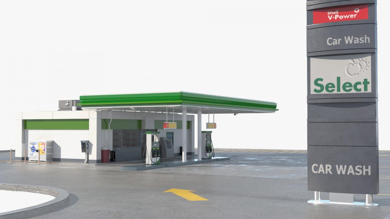 Filling Station Green Small 3D