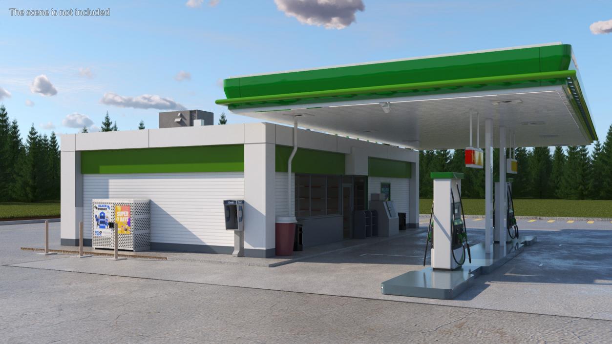 Filling Station Green Small 3D